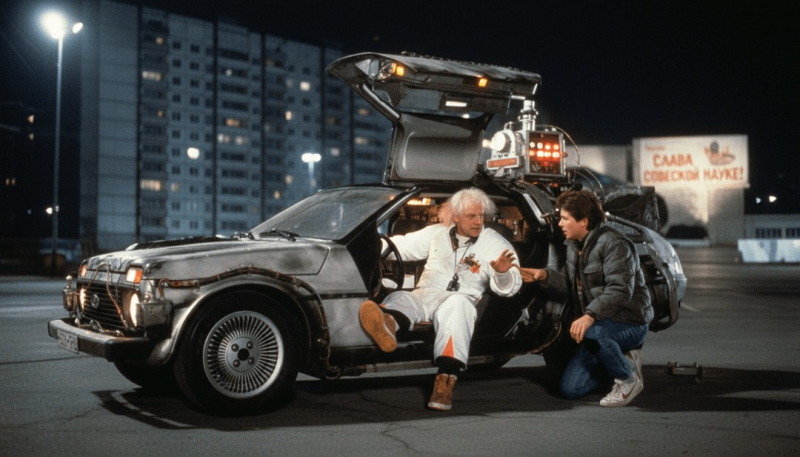 Док и Марти на «Ниве»: нейросеть перенесла «Назад в будущее» в СССР